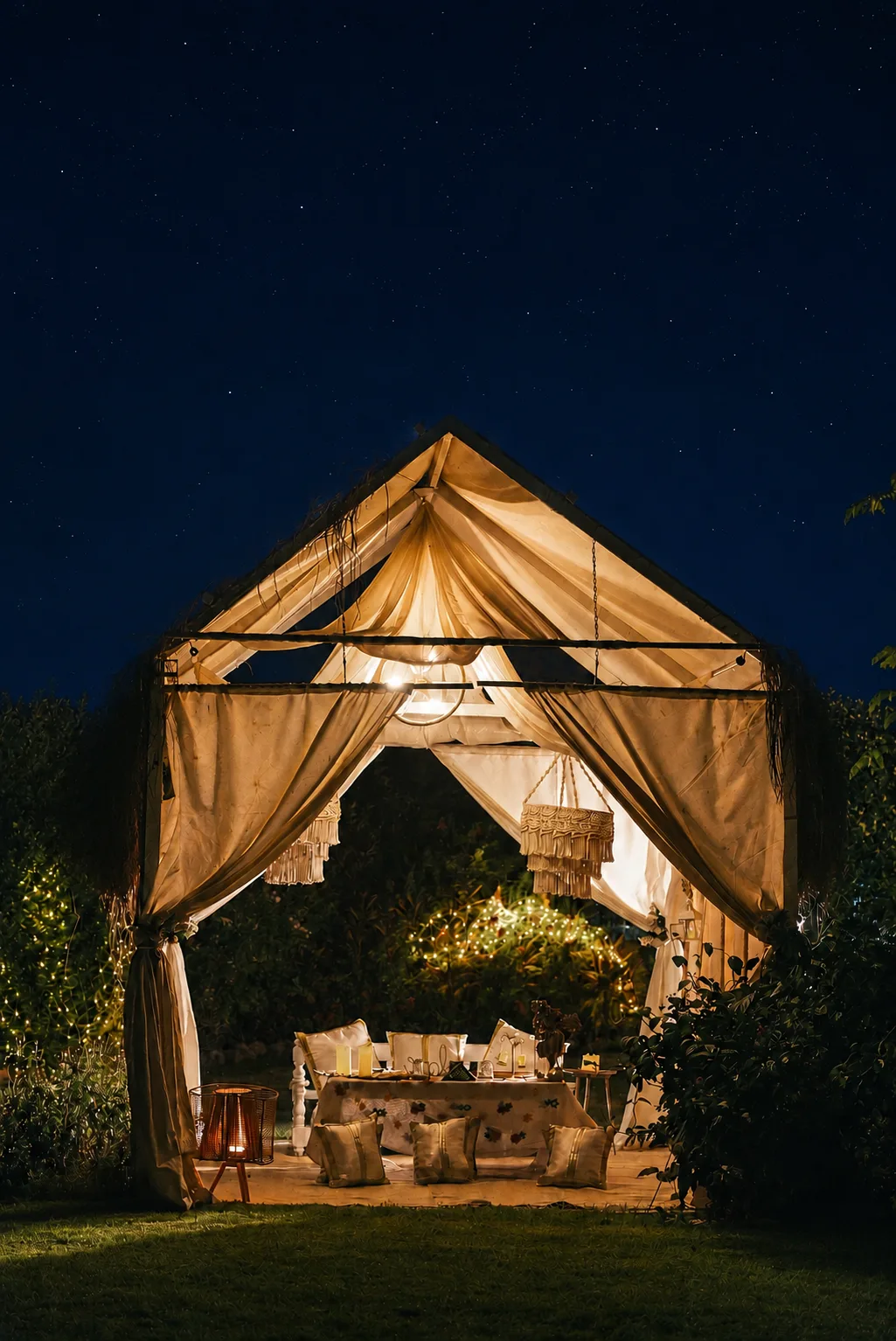 Paradise Set — romantic dining setting at The Backyard
