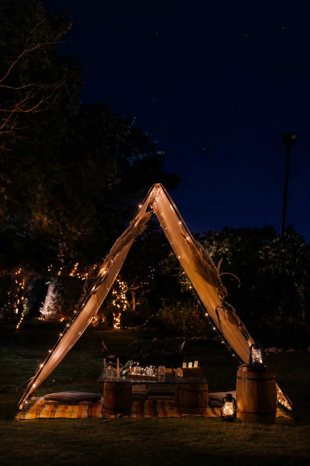 Royal Picnic — romantic dining setting at The Backyard
